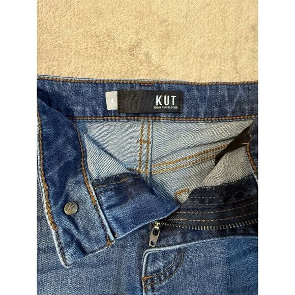 KUT from The Kloth Denim Gidget High Rise Shorts. Distressed Hem. Womens. Sz 4 - Picture 5 of 12